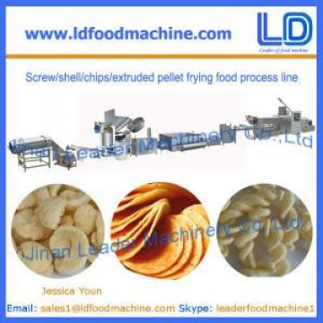 Automatic Screw/shell/chips/extruded pellet frying food extrusion machine